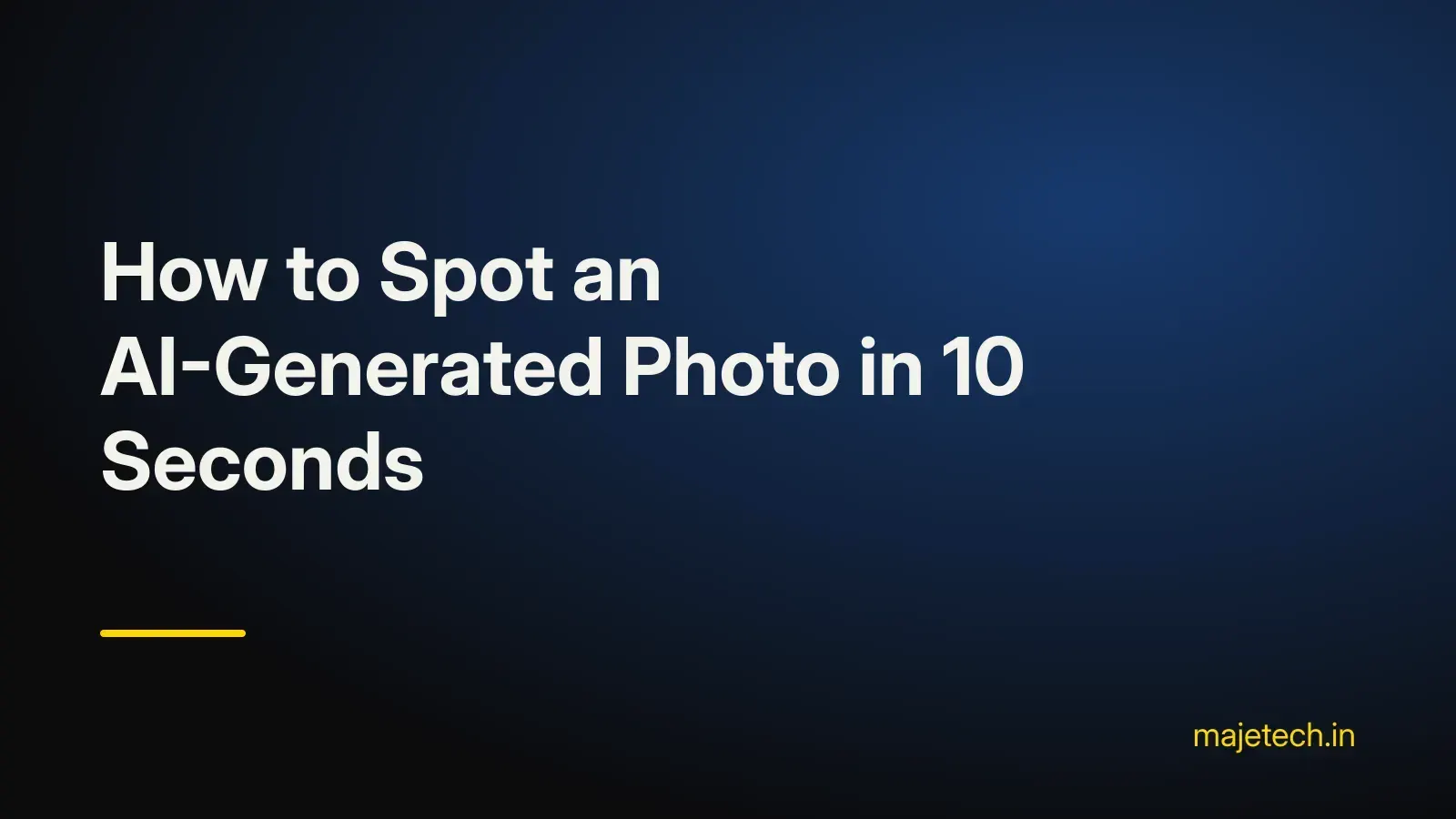 Illustration for How to Spot an AI-Generated Photo in 10 Seconds
